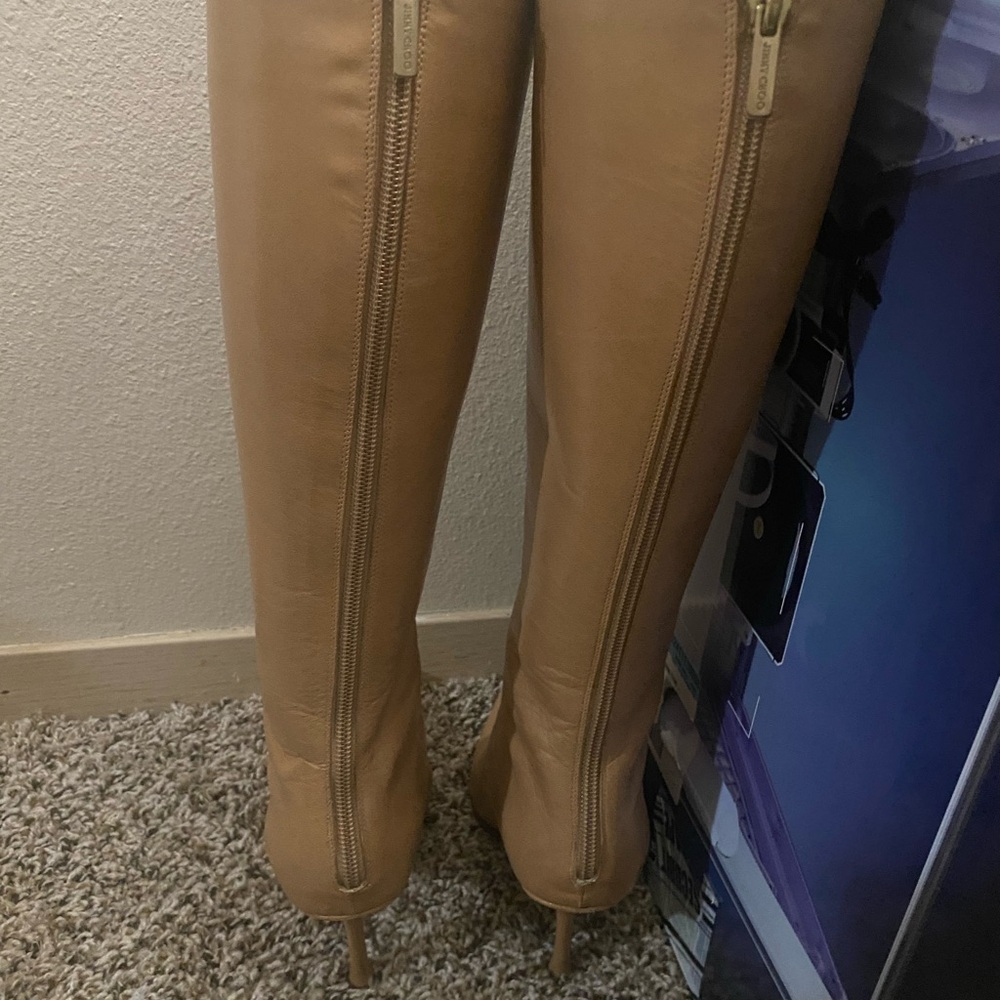 Used but amazing condition Nude pointed toe jimmy choo heeled boots - Picture 6 of 7